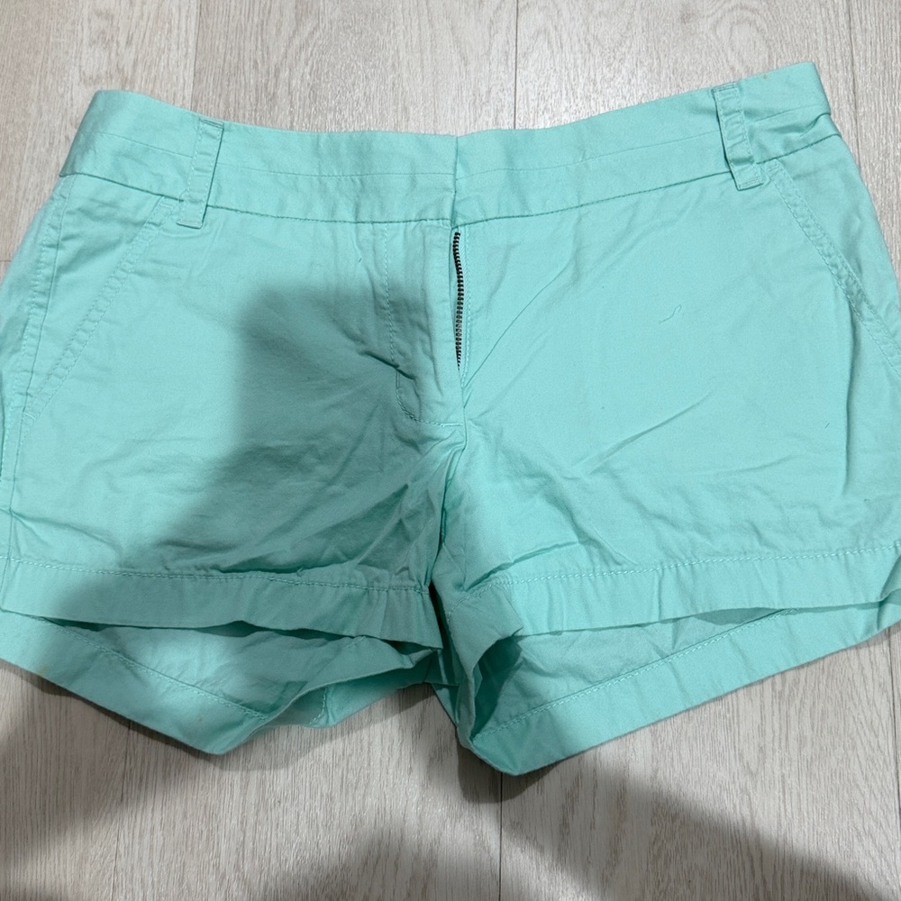 J. Crew Chino Shorts in Mint Green